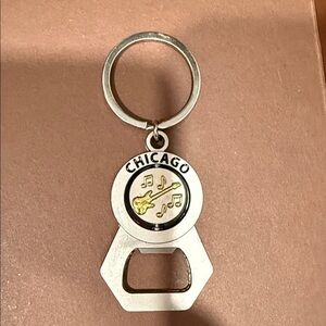 Chicago Guitar Keychain Bottle Opener